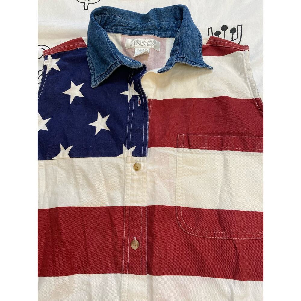 Red, White and Blue American Flag Patriotic Tank Top - Picture 3 of 9